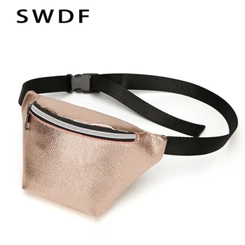 

SWDF New Waist Packs Women Bags Pu Leahter Banana Bag Women's Purse Chest Crossbody Bag Belt Phone Pouch Money Belt Nerka Sac