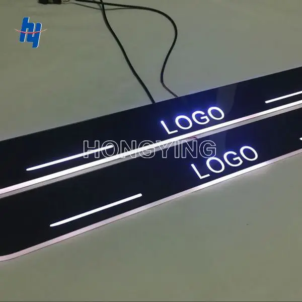 

2pcs Waterproof Ultrathin Acrylic LED door sill for BMW X5 E70 2007-2012, Led moving door scuff plate, Pathway light