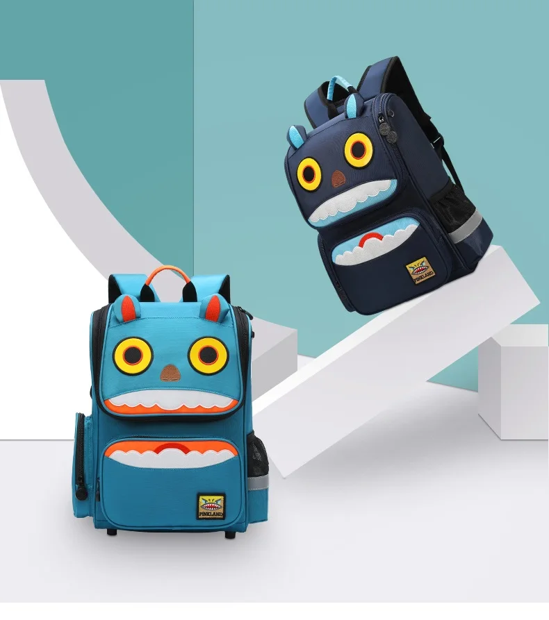 Kdis school bag boy student 1- 3- 4- 6th grade girl 6-12 years old cartoon backpack Protect the spine schoolbag