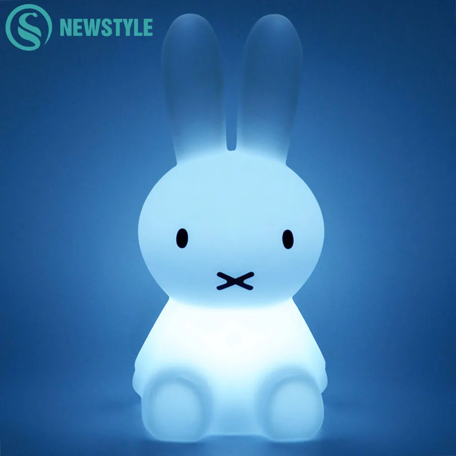 

28cm Rabbit LED Night Light USB Charging Baby Children LED Night Lamp for Bedroom Home Decorative Light Kids Gift