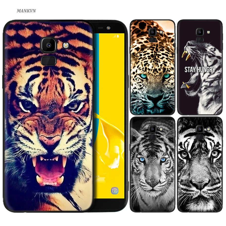 

Silicone Case For Samsung Galaxy J4 J6 A6 A8 Plus A7 A9 J8 2018 A5 2017 Soft Cover Shell tiger leopard Shark Stay hungry