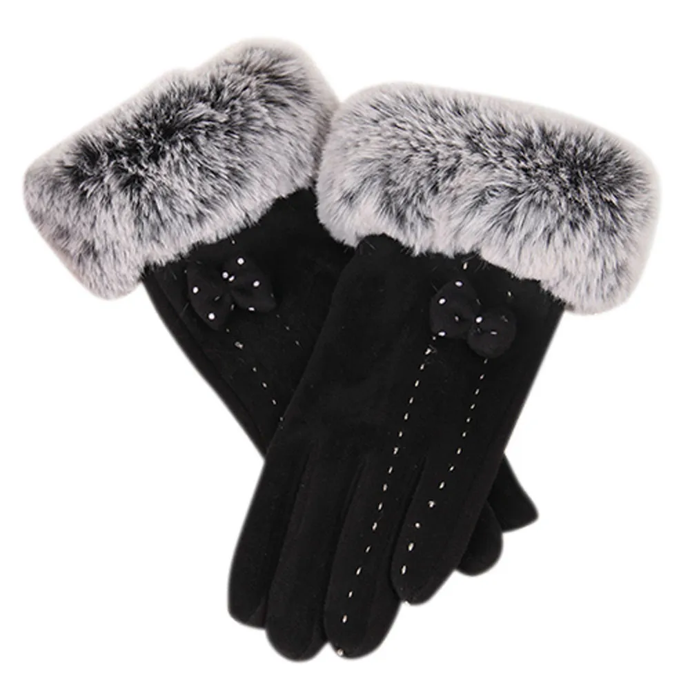 Muqgew arrival1pair Для женщин зимний Полезная Оставаться в тепле Прихватки для мангала модные Дизайн Сенсорный экран перчатки езда водил guantesmittens