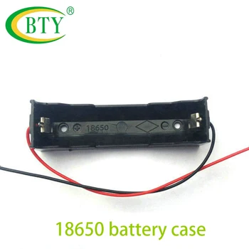 

10pcs Black 18650 Li-ion Battery Storage 3.7V Plastic Box Battery Holder Case Battery Holder Box Leads Wire Wholesale