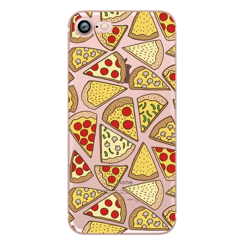 Food Donuts Chocolate Ice Cream Pattern Cartoon Funny Soft Silicone TPU Mobile Phone Case for Apple iphone 5S 7 6s 6 plus 7plus (3)