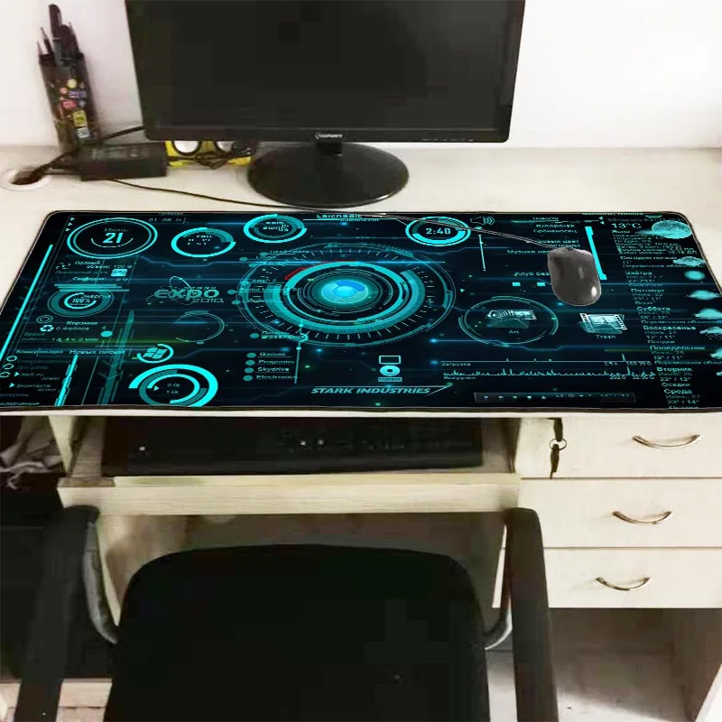 Mairuige 900x400 мм большой размер игровой коврик для мыши черный Блокировка края
