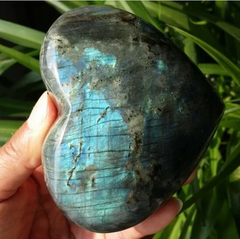 

NATURAL Labradorite QUARTZ CRYSTAL Heart HEALING