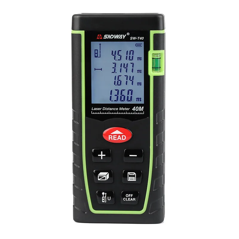 

SNDWAY Digital Laser Distance Meter 40m Laser Rangefinder SW-T40 Measure tool with factory box
