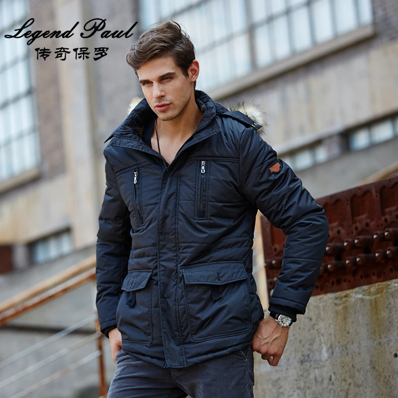 Fashion Young Men Jacket Thick and Warm Cowboy Jeans with Hat Detachable Winter Warm Coat Hot L