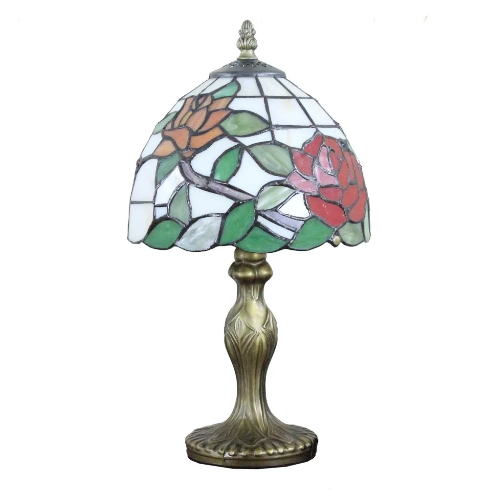 TL080009-tiffany floral table lamp-