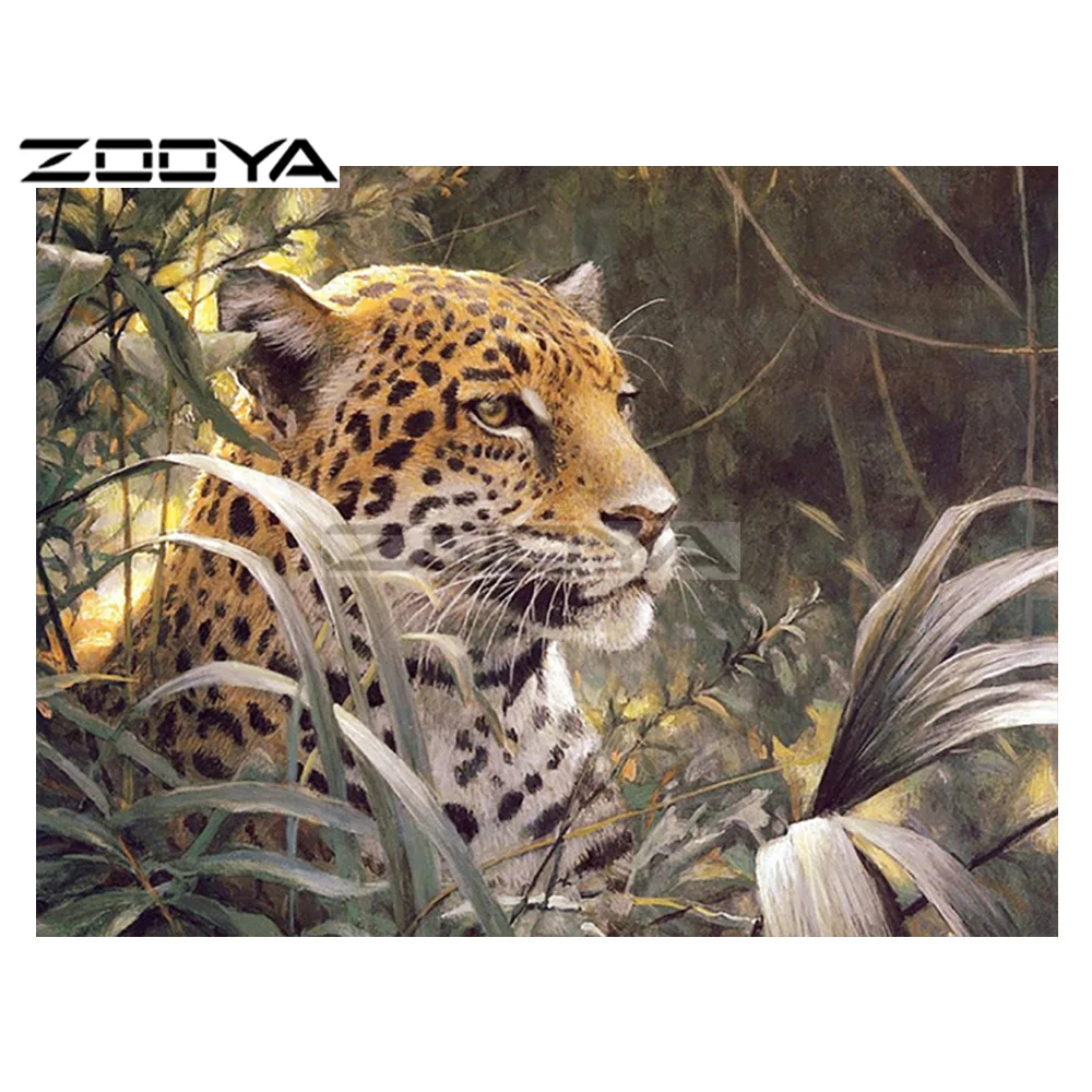 ZOOYA 5D алмазная вышивка тигра животных крестом квадратные стразы мозаика