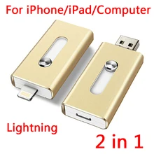 

For Iphone, Plug And Play Lightning OTG USB Flash Drive Memory Card Usb 32GB 64GB 128GB 512GB Stick Flash Disk On Key Pendrives
