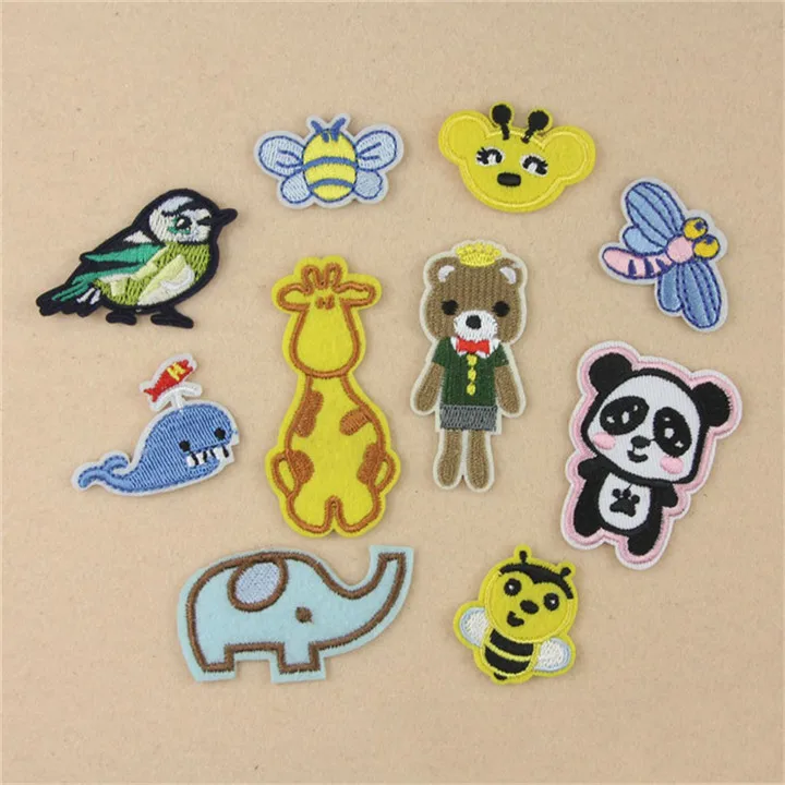 1 Cartoon Stripes Patches For Clothing Applique Embroidery Patch For Clothes Backpack Fabric Patch Ironing Sewing Diy Badges Jackets