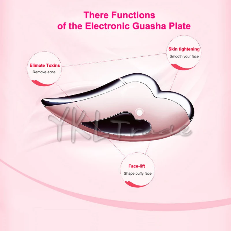Микротоковый ионный Электрический очищающий массажер Китайский инструмент Guasha Массажер-пластина для лица массаж тела Gua Sha уход за кожей лица Подтяжка красоты
