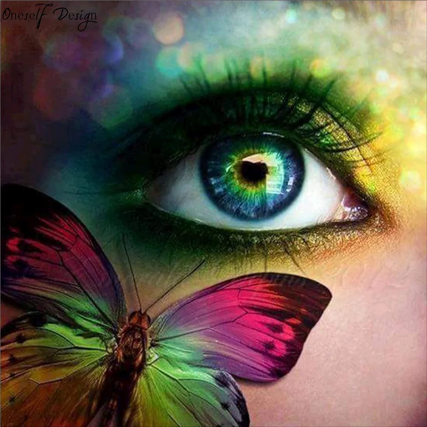 

2018Top Popular 5D Diy Diamond Painting Cross Stitch Great Diamond Embroidery Mosaic Beautiful Eye Home Decoration Kids For Gift