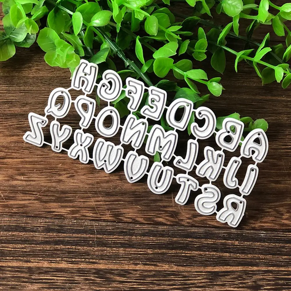 Алфавит буквы металла высечки DIY бумажные карточки для скрапбукинга Трафарет