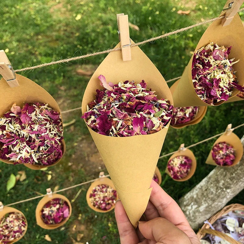 1 набор, свадебные конфетти, сушеные цветы, конфетти для свадебного украшения, биоразлагаемые конфетти De Mariage Naturel, лепестки роз