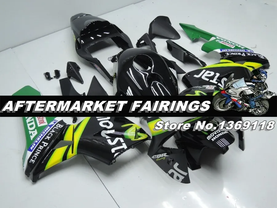 Для Honda Black MOVISTAR CBR600RR 03 04 подходит гарантия мотоциклов Обтекатели комплект 2003 2004