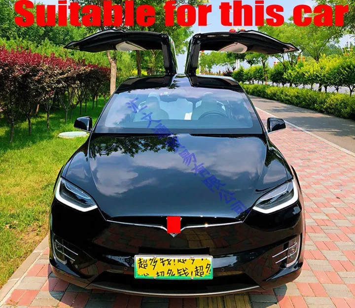 Stainless steel Rear Fog Light Lamp Frame Cover Trim For Tesla Model X 2016-2018