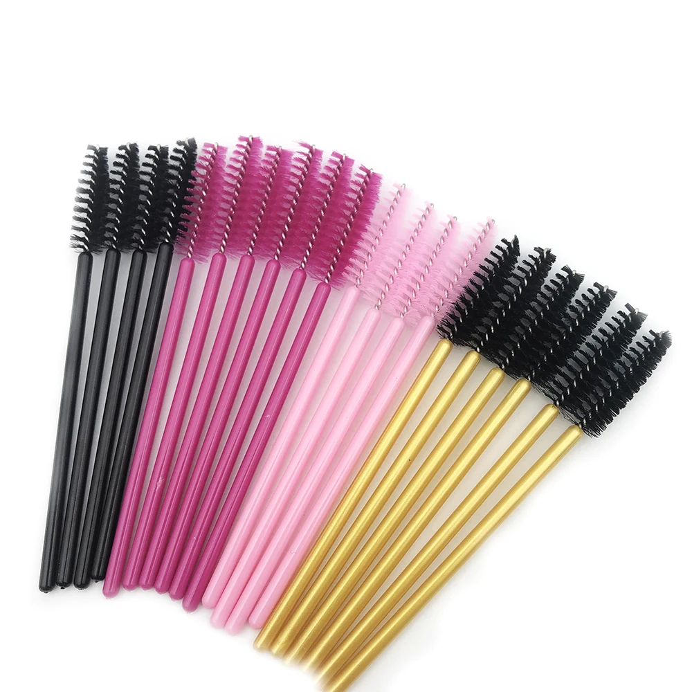 mikiwi eyelash brush makeup brushes 50pcs individual disposable brush applicator lash makeup brushes tools 16colors new product