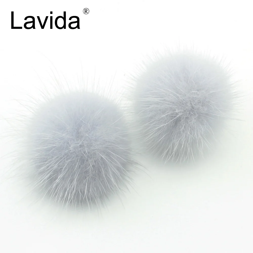 Lavida F18 10 шт. 35 мм мех норки мяч/мех Pom/DIY ожерелье брелок серьги кольцо шапки кепки телефон обувь материал/Изготовление ювелирных изделий - Цвет: No22