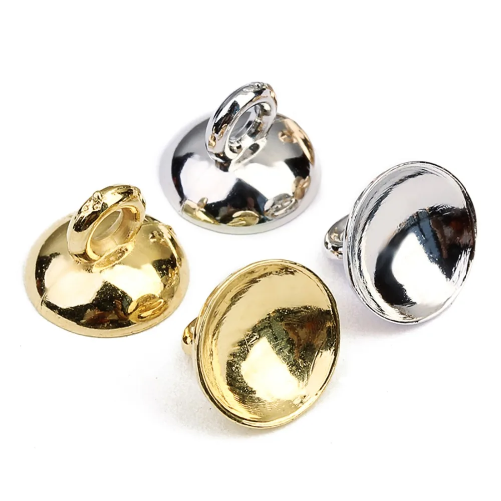 

200pcs/lot Round KC Gold Color 6/8/10mm End Caps Space Bail Beads CCB Plastic Beads fit Pearls Charms Pendant Jewelry Findings