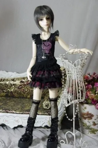 [Wamami] 06 # кружевная юбка/рубашка черно белая для 1/4 MSD 1/3 SD DZ AOD BJD Dollfie|bjd dollfie|dollfie 1/4bjd dz