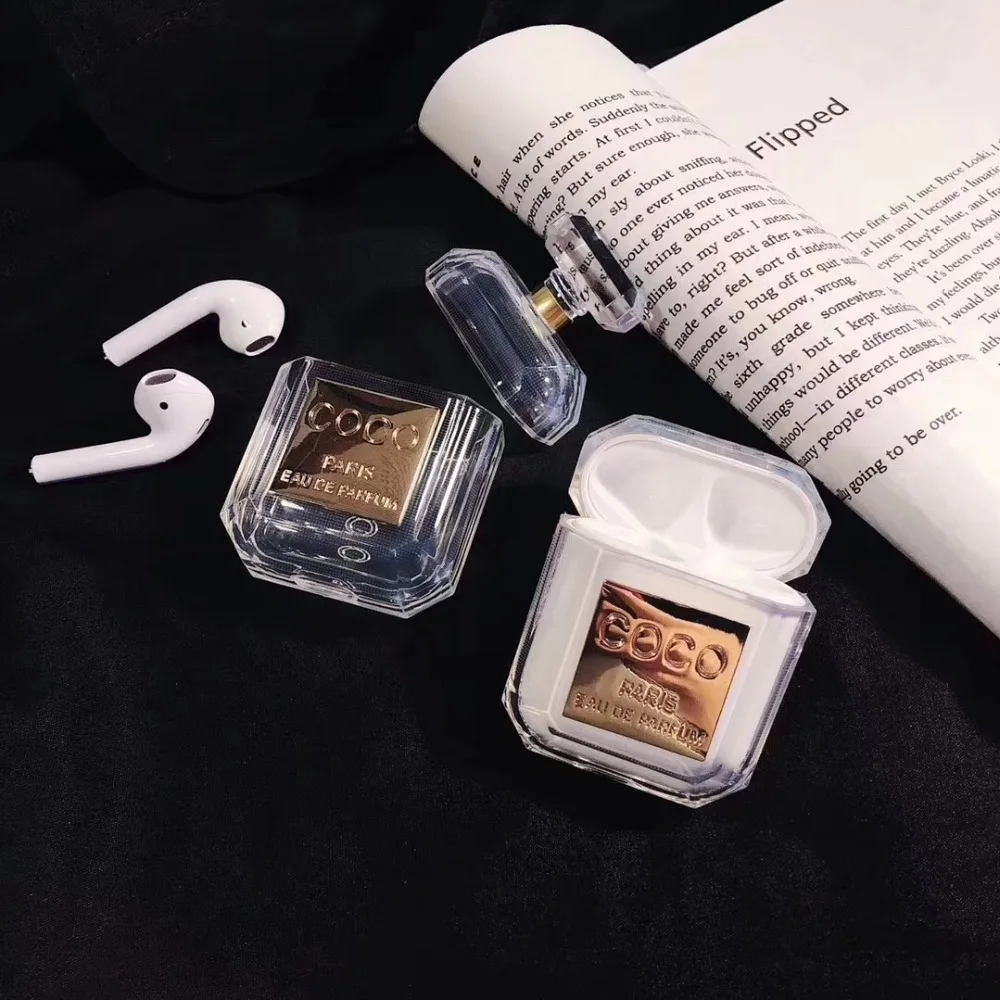 

France perfume bottle protection cover for Apple Bluetooth Wireless Airpods case luxury sans fil ultra thin TPU fundas coque