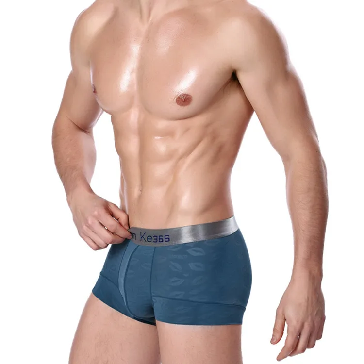 

Sexy Underwear Mens Nylon Ice Boxer Man Thin Ice-Silk Boxers U Convex Pouch Underpants High Quality Men Clothes
