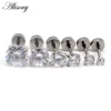 Alisouy 3-8mm Crystal Stud Earrings For Women Girls Stainless Steel Colored Round Rhinestone Earrings Stud Small Earrings 2pcs ► Photo 2/6