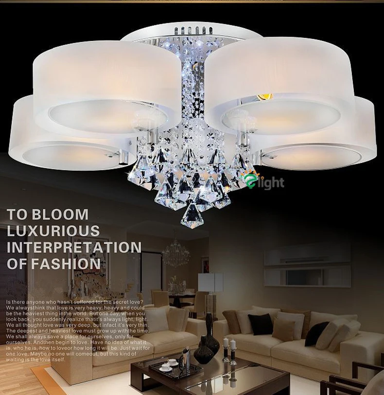 Lustres de Cristal Lustre de Teto Sala de Jantar Lustre Moderno Dimmable Levou Iluminação Luminaria Acrílico Anel Luzes da Levou Dispositivo Elétrico 7 modern lustres