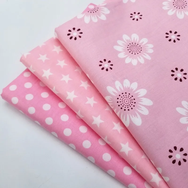 

Pink Series Cotton Printing Twill Fabric Patchwork Cloth Crafts DIY Sewing Quilting Home Textile Material Fabric For Bedding