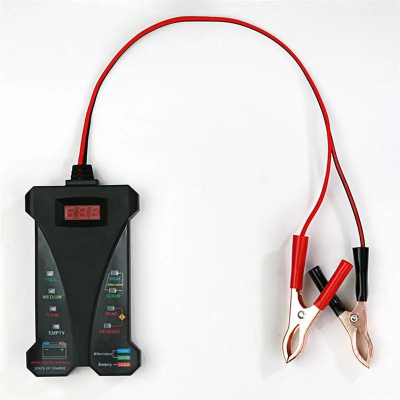 12V Цифровой тестер батареи Вольтметр и система зарядки анализатор с ЖК дисплеем