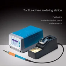 75 Вт ЕС вилка инструмент T12-11 цифровая Бессвинцовая паяльная станция Утюг контроль температуры сварочный Утюг для BGA Rework