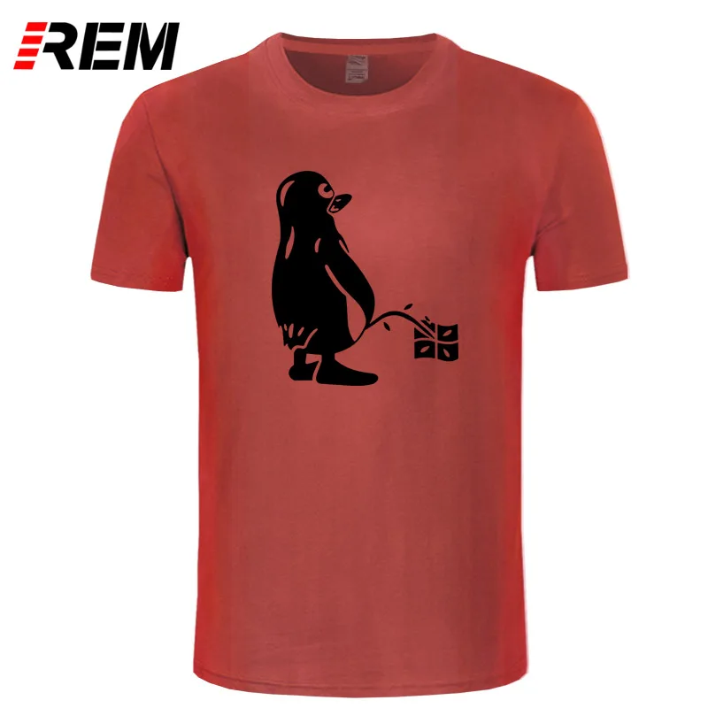 REM PENGUIN LINUX UBUNTU OZF Футболка Топ лайкра хлопок мужская футболка дизайн Высокое качество цифровой струйной печати