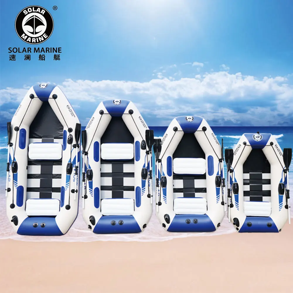 

3 person 2.6m length rowing boats set wood floor professional fishing boat inflatable laminated wear resistant boat