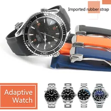 Водонепроницаемый резиновый силиконовый ремешок для часов Omega AT150 20 мм 22 мм Sea Master 300 черный синий океан спортивный человек 8900+ Инструменты