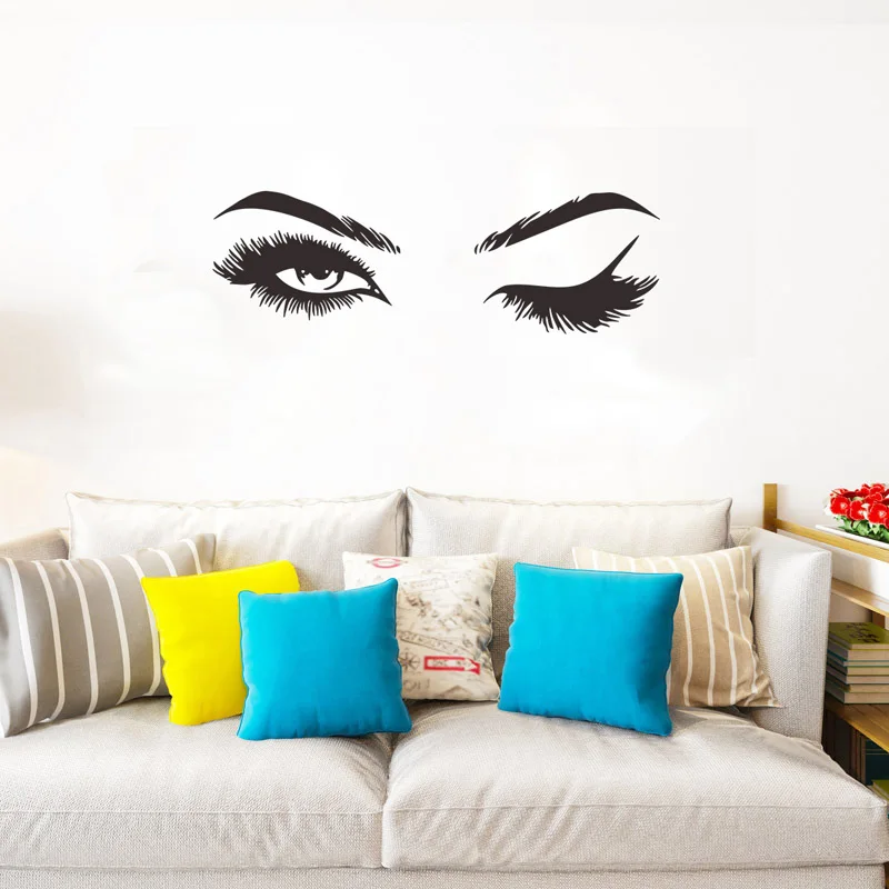 Pretty eyelash wall sticker #3