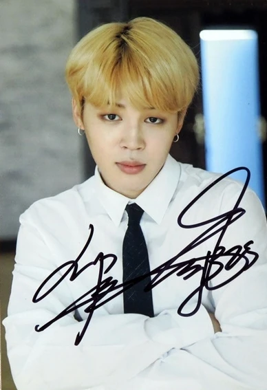 

signed Bangtan Boys JIMIN autographed photo LOVE YOURSELF TEAR K-POP 6 inches freeshipping 052018