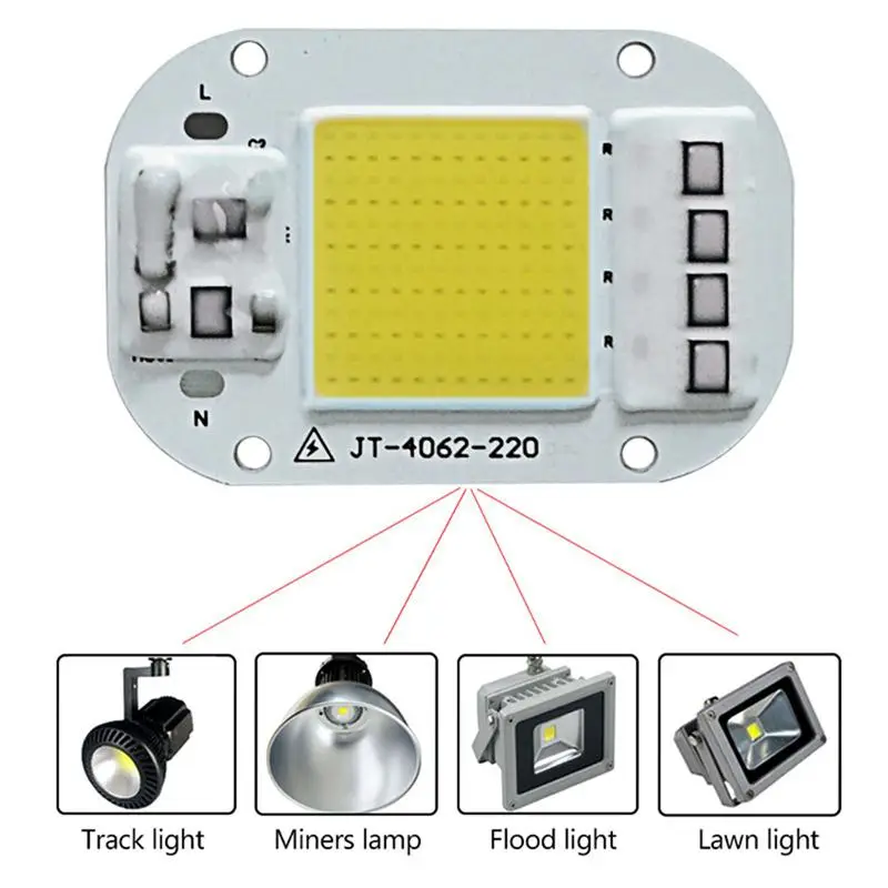 CLAITE светодио дный чип лампы 20 Вт 30 Вт 50 Вт белый/теплый белый удара светодио дный чип AC160-260V для DIY светодио дный прожектор бусинами
