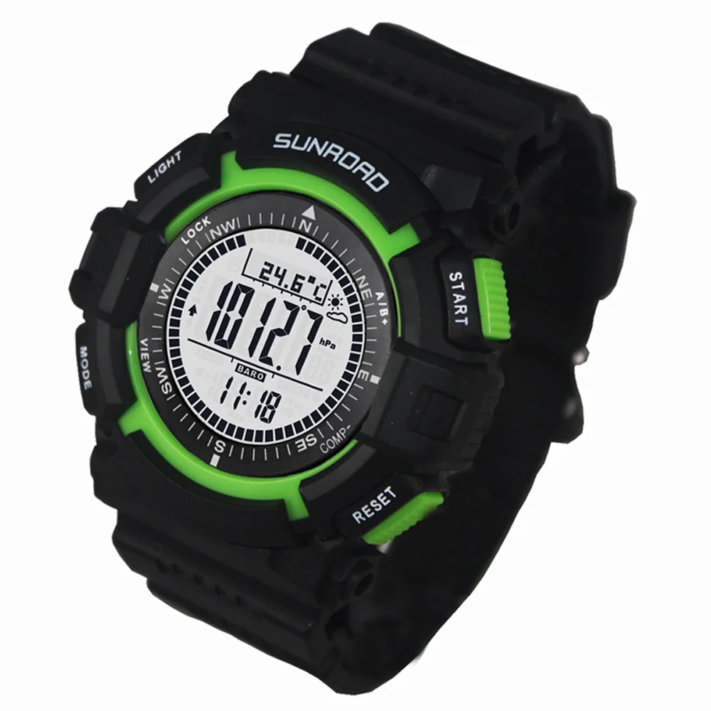 

SUNROAD FR822B Digital Watch 3ATM Waterproof Outdoor Sports Watches Altimeter Compass Stopwatch Barometer Pedometer Wristwatch