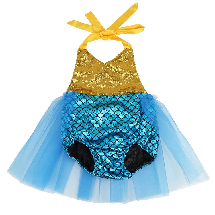 best Baby Bodysuits Baby Girls Sequins Tutu Summer Mermaid Baby Rompers One-Pieces Multi Color Toddler Baby Clothing Girl Rompers coloured baby bodysuits