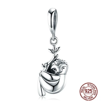 

MOWIMO 925 Sterling Silver Cute Charm Animal Sloth Bead Fit Original Silver Bracelets Pendant Women Jewelry Accessories BKC866