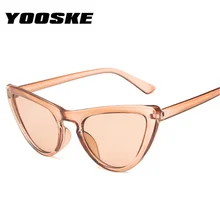 YOOSKE, женские солнцезащитные очки "кошачий глаз", милые, сексуальные, треугольные, солнцезащитные очки, женские, Ретро стиль, Ретро стиль, стекло, зеркальные оттенки, очки, UV400