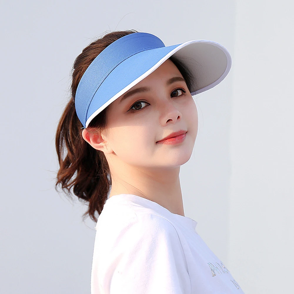 Летняя Солнцезащитная шляпа для женщин и мужчин, унисекс, анти-УФ, пустая верхняя крышка из хлопка, Повседневная Корейская уличная Кепка, одноцветные бейсболки, 5 цветов