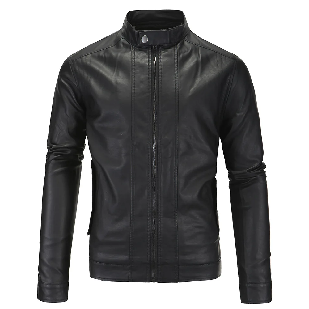 

Men Motorcycle Biker Leather Jacket Mens Jaqueta De Couro Masculina Leather Jacket Windbreak Coats Plus Size 5XL