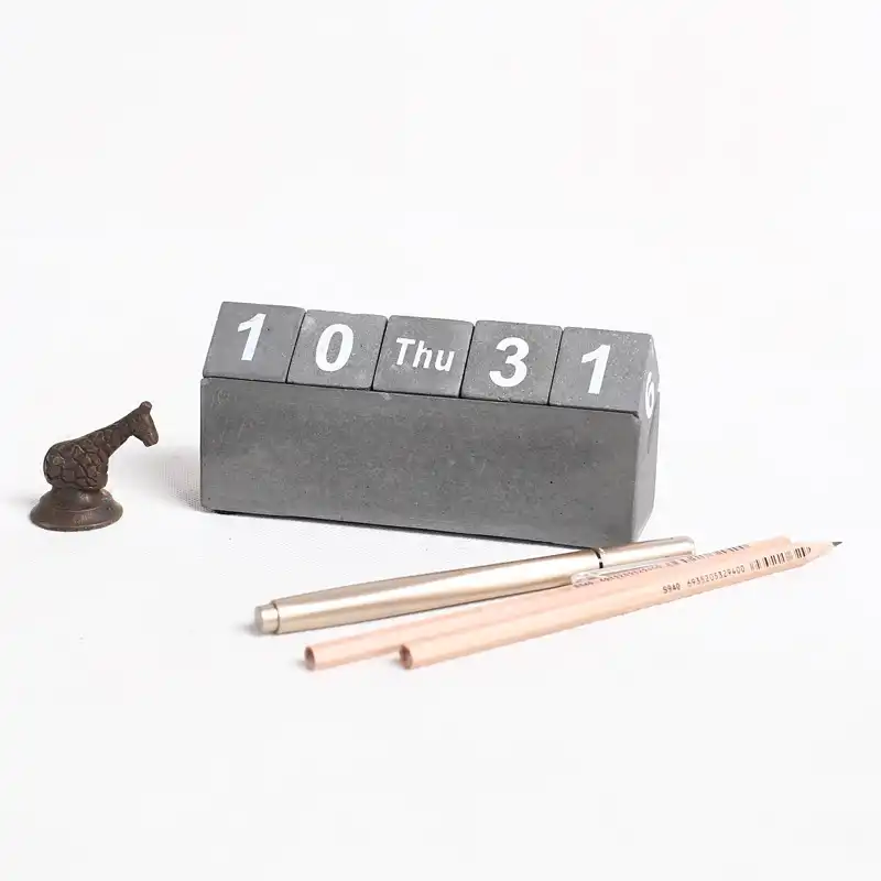 Desktop Decoration Concrete Molds Date Display Concrete Block