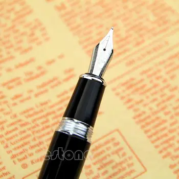 

New Jinhao 159 Black And Silver M Nib Fountain Pen Thick