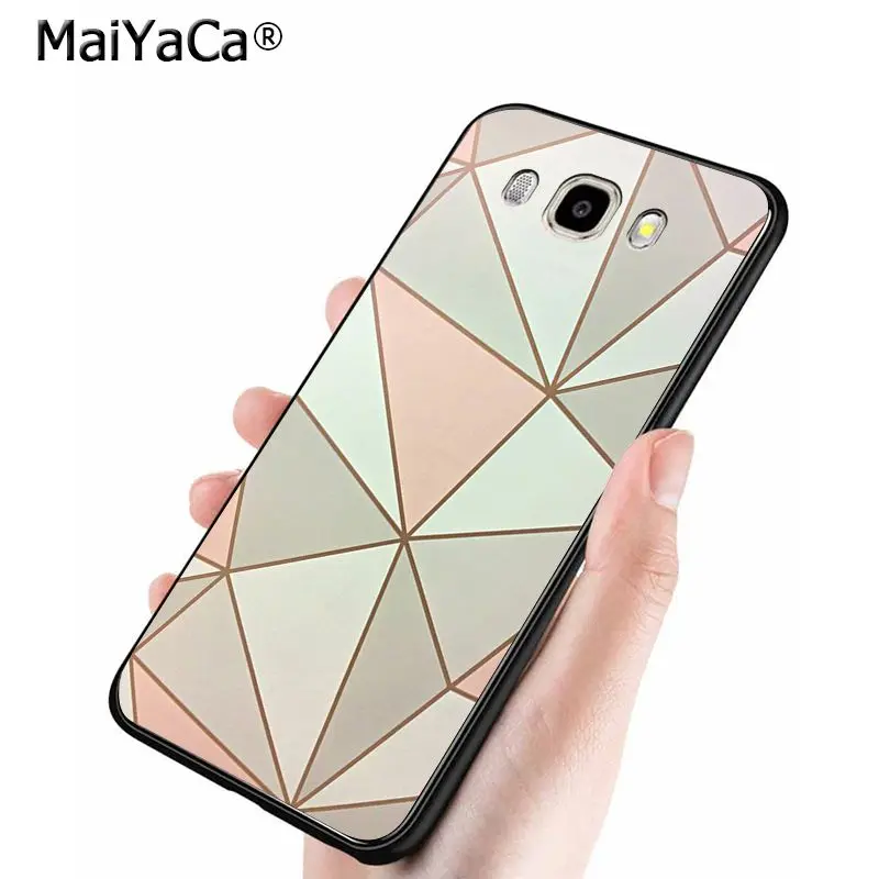 Fashion Geometric Splice Pattern Marble gold pink marble stone