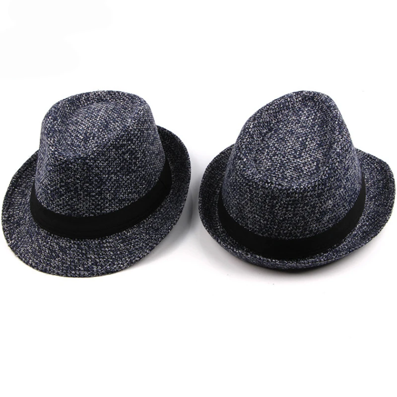 HT1513 британский стиль Fedora шапки для мужчин осень зима повседневные Шапки Trilby