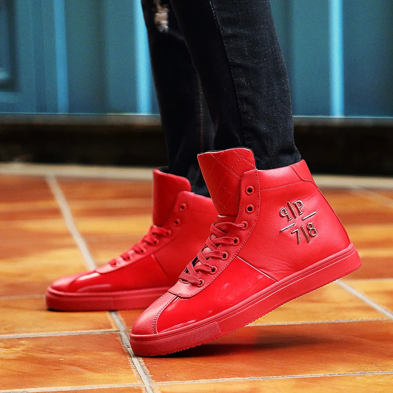 

2018 New Fashion Spring/autumn Super Fire PU Shoes Man High Heel Non-slip Comfortable Shoes Zapatillas Deportivas Size 39-44 Dg3